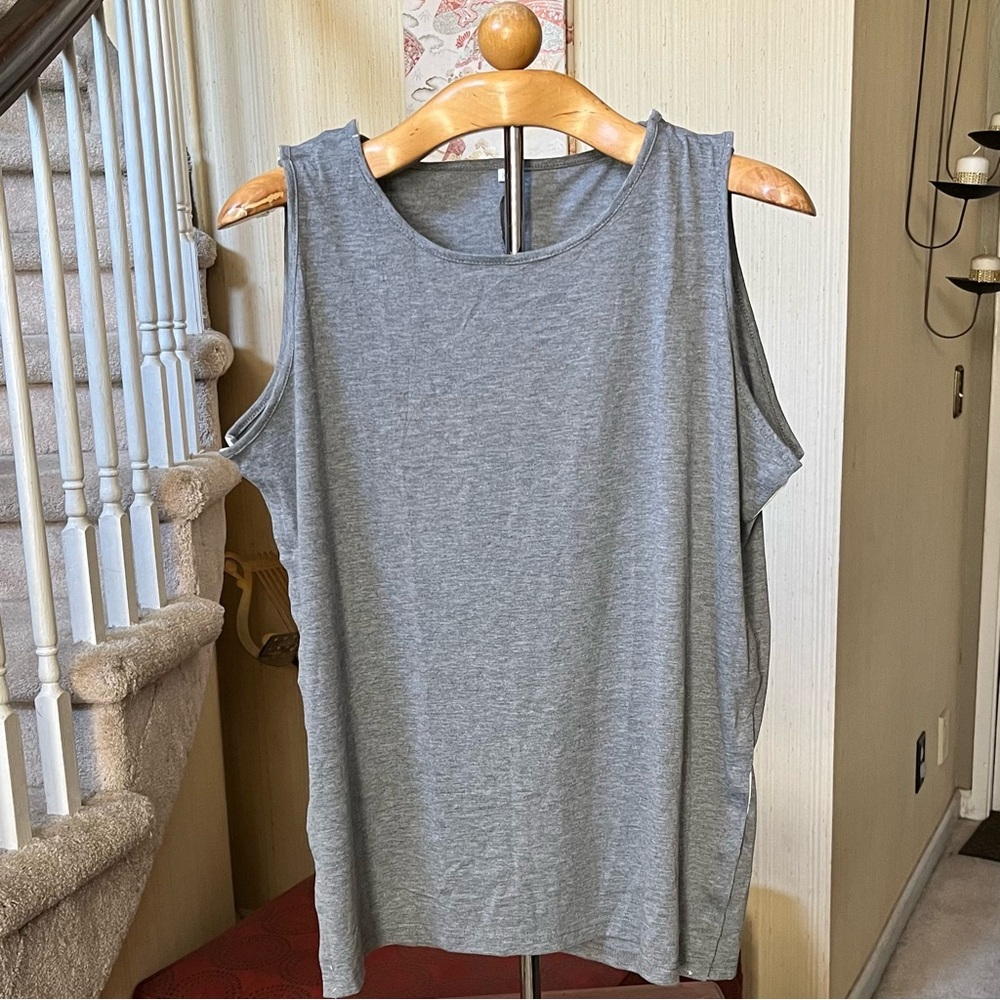 Gray Sleeveless Top